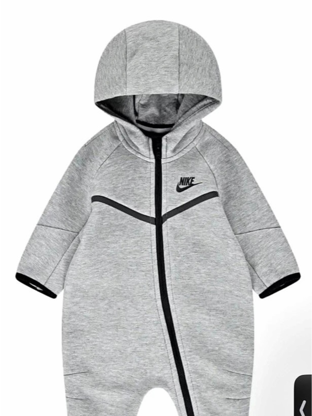 Nike Sportswear Baby Tech Fleece Full-Zip Coverall Gray
